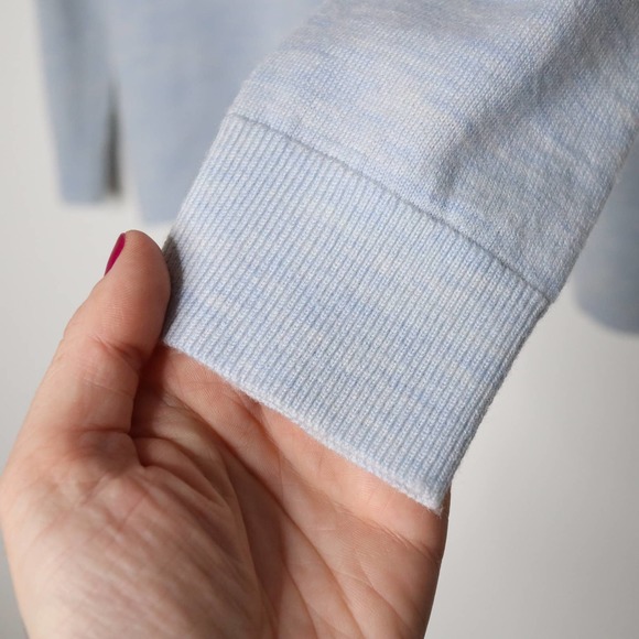 CLUB MONACO Sidone Bow Back Wool Sweater Crew Neck Melange Blue Women's S - Picture 6 of 12